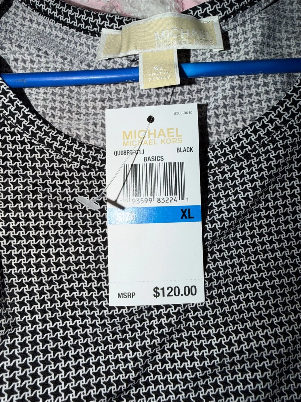 Michael Kors Black and White Midi Dress
